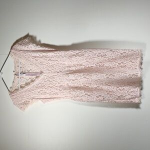 Aritzia Babaton Tobias Blush Pink Lace Mini Dress 8